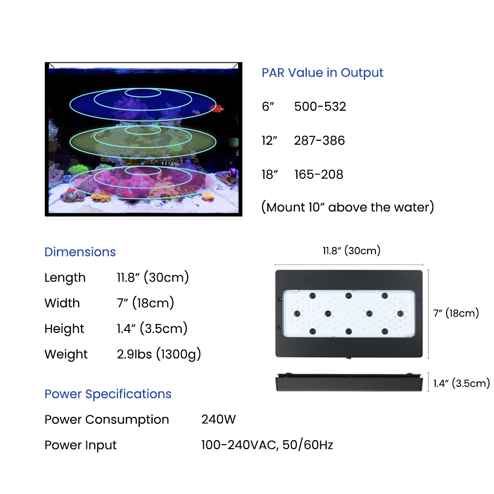A8SE II Max And Blue 240W Full - Saltwater Tank recension och pris